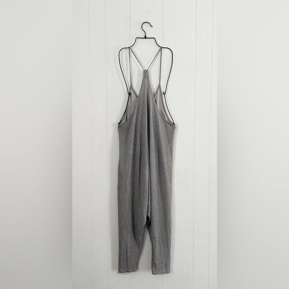 Free People Why Not Shine Oversized Jumpsuit XS Grey Rainbow Metallic Rare HTF - Picture 7 of 12